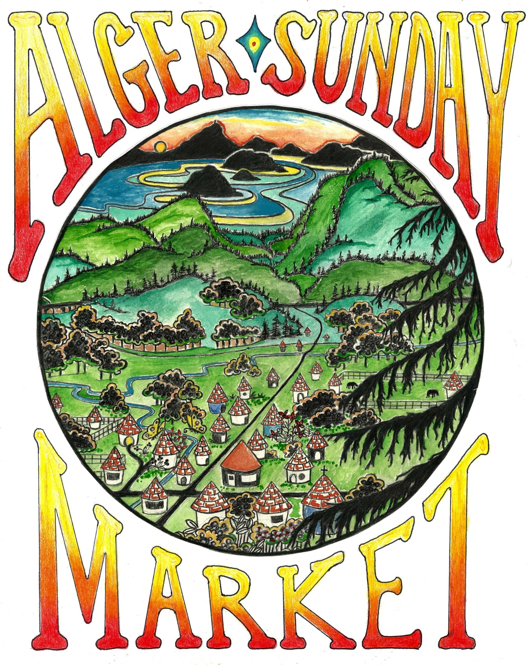 Alger Community — Alger Sunday Market Poster