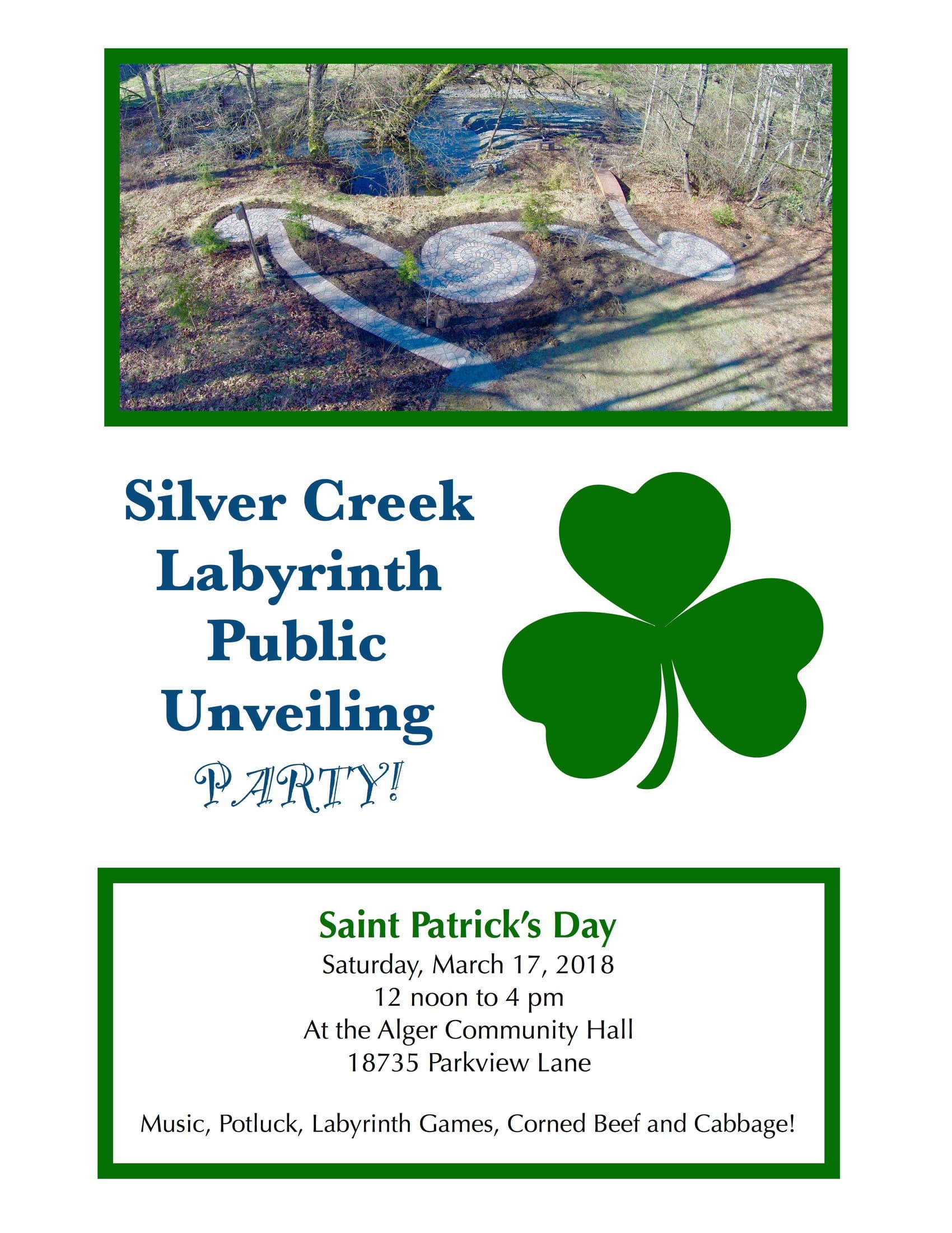Invitation to Silver Creek Labyrinth Public Unveiling Party