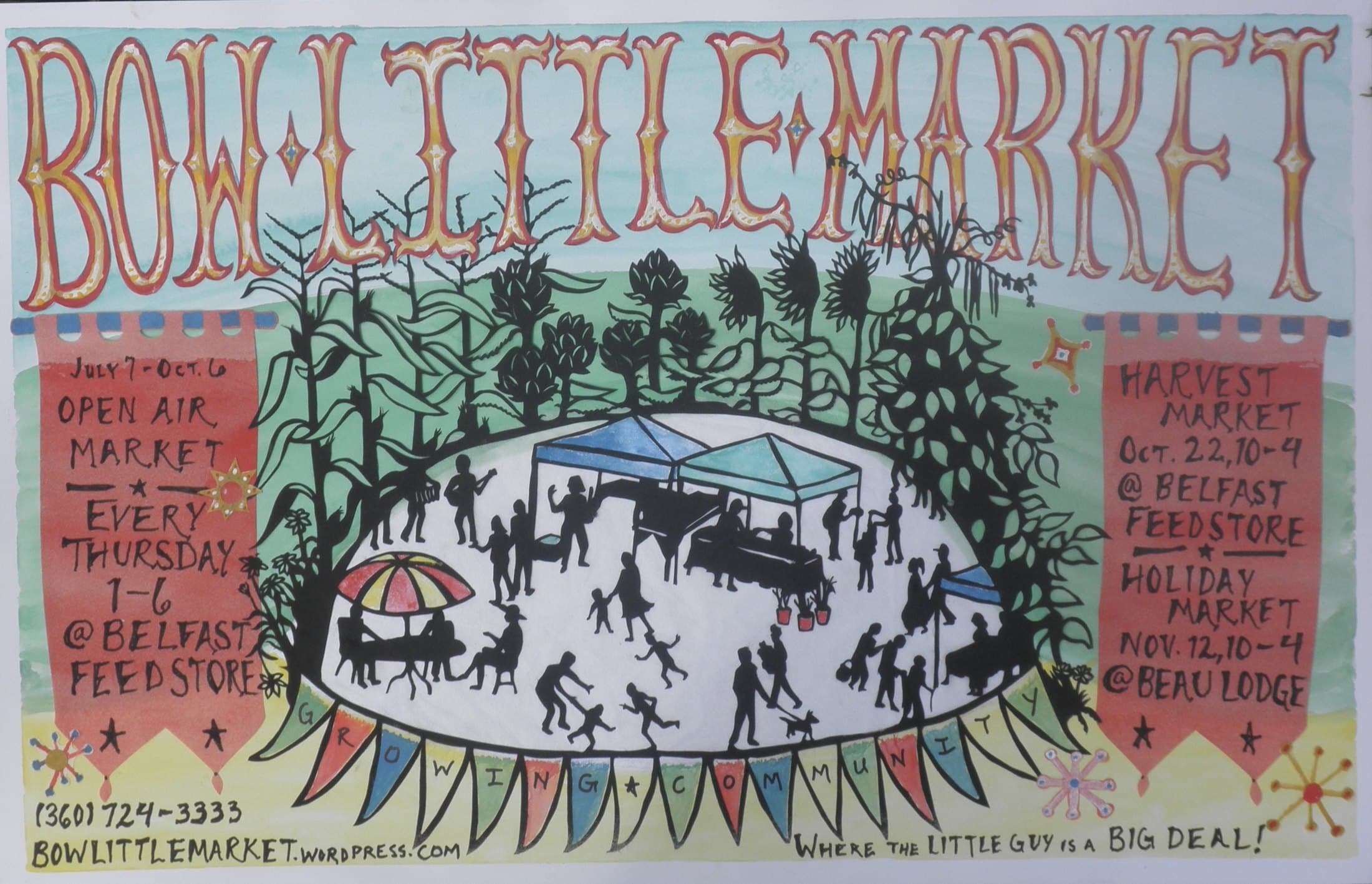 Growing Community — Bow Little Market Poster